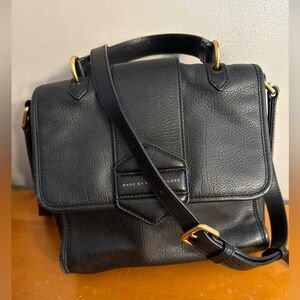Marc by Marc Jacobs Black Leather Messenger Bag